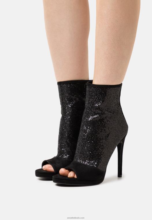 Anna Field kvinner klassiske ankelstøvletter svart P266L1929