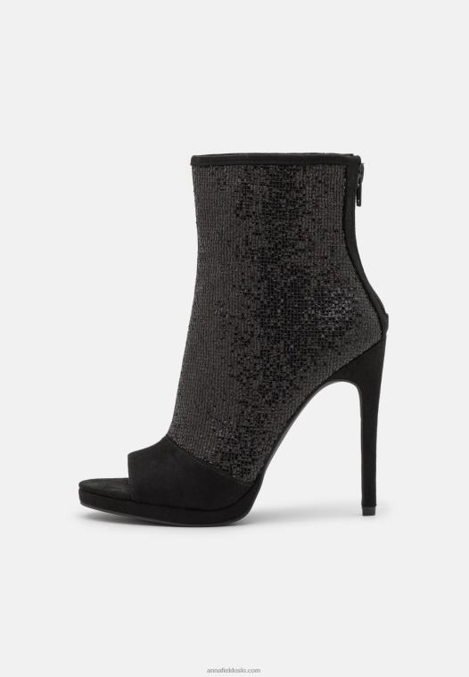 Anna Field kvinner klassiske ankelstøvletter svart P266L1929