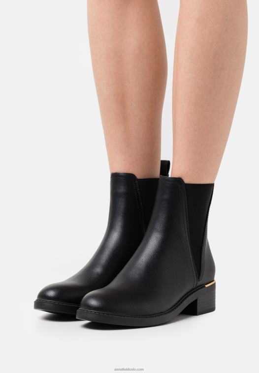 Anna Field kvinner klassiske ankelstøvletter svart P266L2006