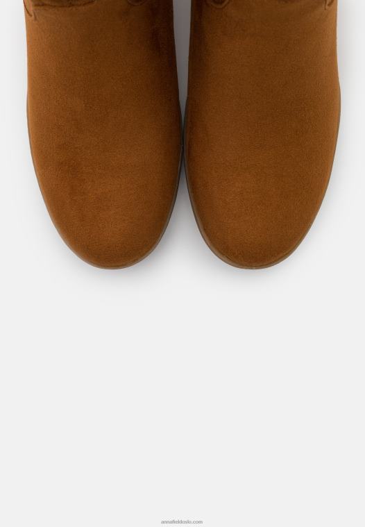 Anna Field kvinner vinterstøvel kile ankelstøvletter konjakk P266L2064