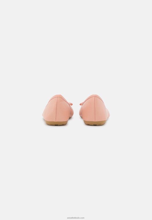 Anna Field kvinner 2 pakke ballettpumper gull/rosa P266L2096