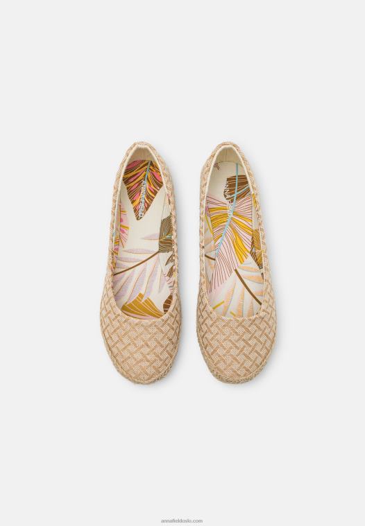 Anna Field kvinner ballett pumps beige P266L2094