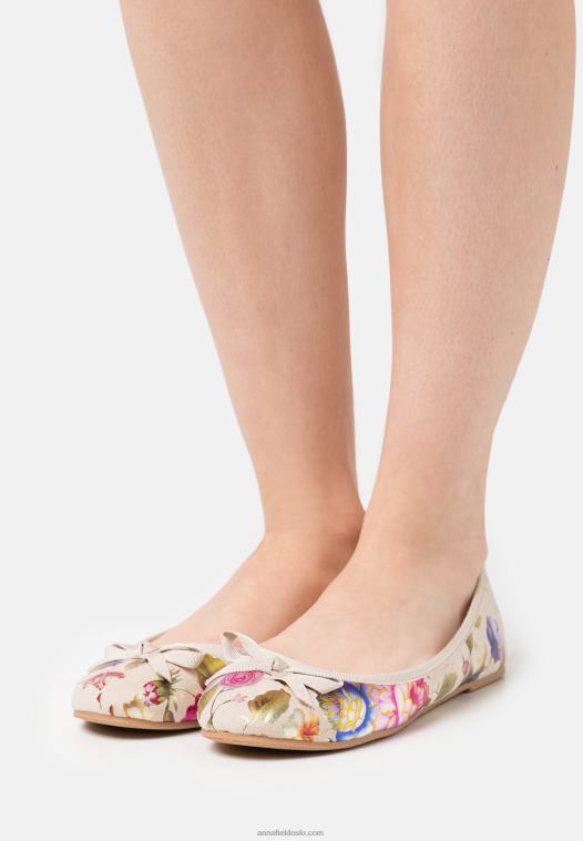 Anna Field kvinner ballett pumps beige P266L2107