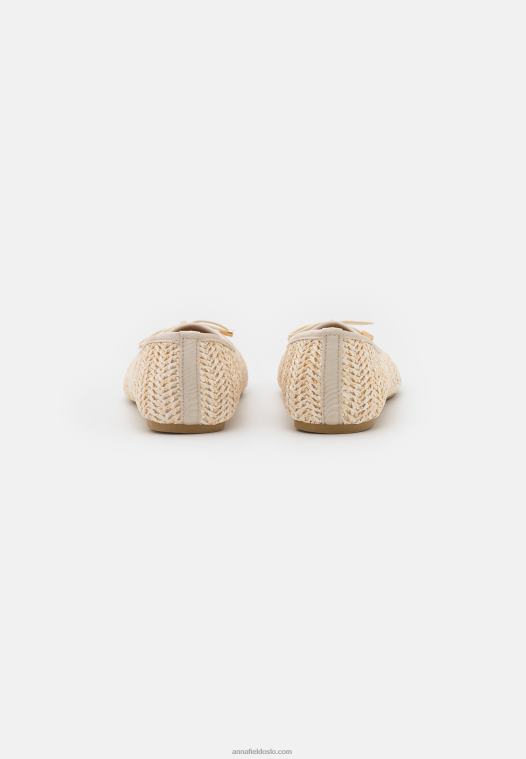 Anna Field kvinner ballett pumps beige P266L2154