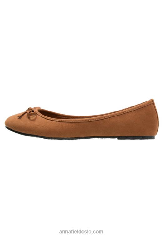 Anna Field kvinner ballett pumps cognac P266L2068