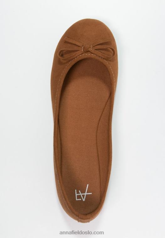 Anna Field kvinner ballett pumps cognac P266L2068
