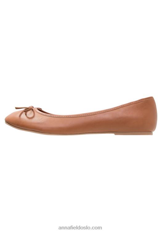 Anna Field kvinner ballett pumps cognac P266L2088
