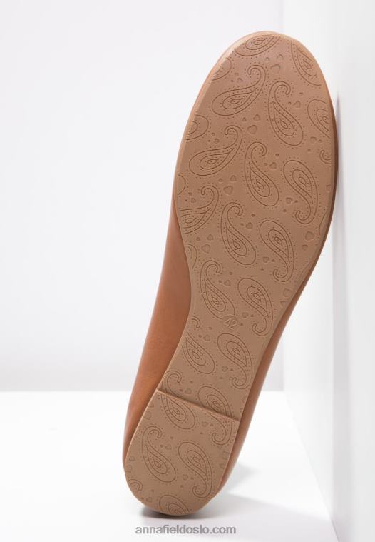 Anna Field kvinner ballett pumps cognac P266L2088