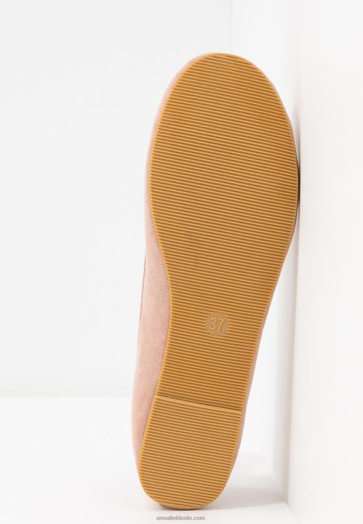 Anna Field kvinner ballett pumps lys rosa P266L2070