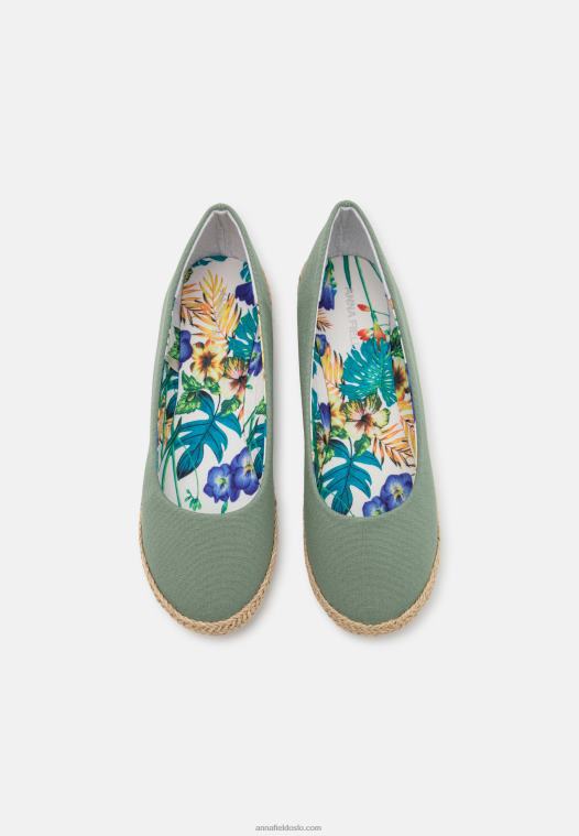Anna Field kvinner ballett pumps mint P266L2115