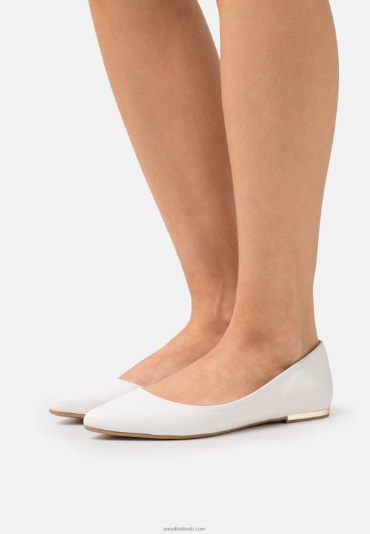 Anna Field kvinner ballettpumper hvit P266L2122