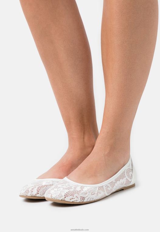 Anna Field kvinner ballettpumper hvit P266L2144