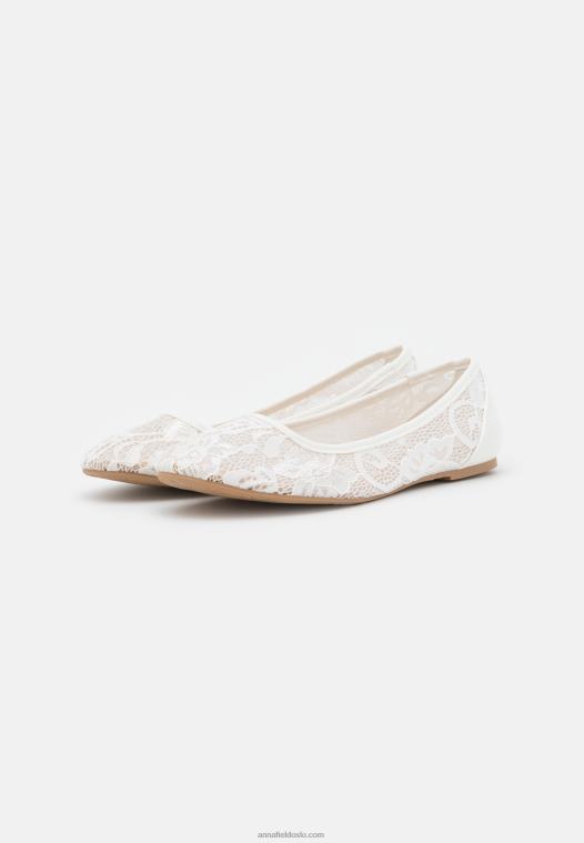 Anna Field kvinner ballettpumper hvit P266L2144