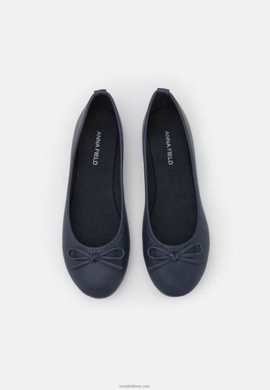 Anna Field kvinner ballettpumper mørkeblå P266L2067
