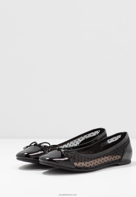 Anna Field kvinner ballettpumper svart P266L2071