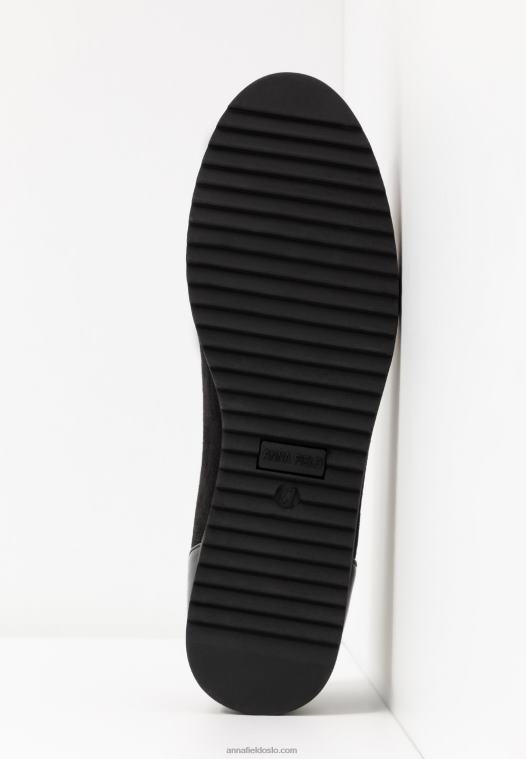 Anna Field kvinner ballettpumper svart P266L2074