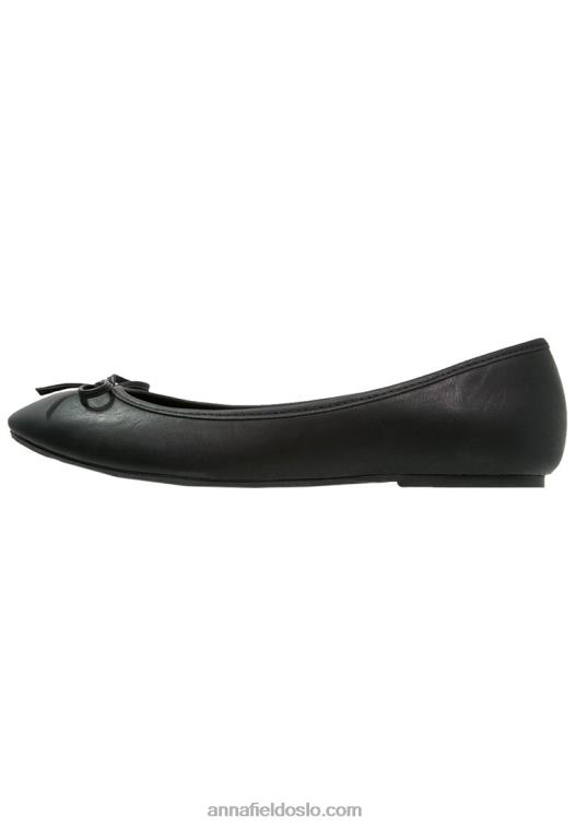 Anna Field kvinner ballettpumper svart P266L2075
