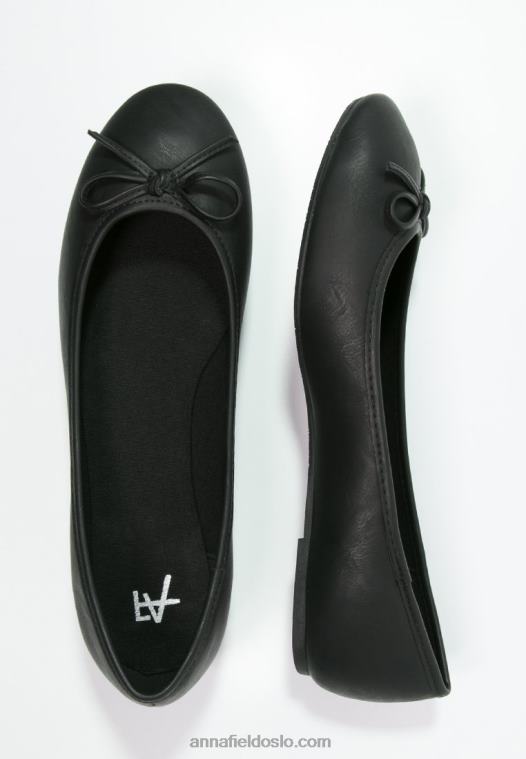 Anna Field kvinner ballettpumper svart P266L2075