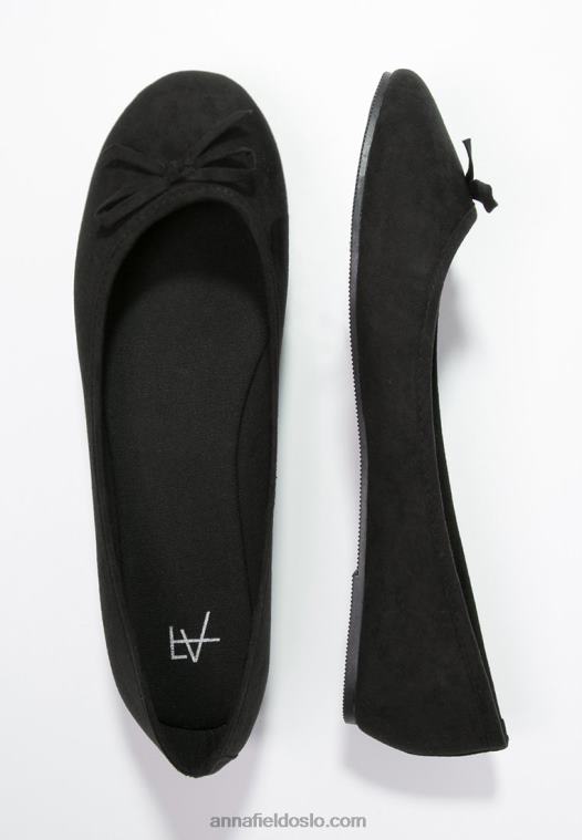 Anna Field kvinner ballettpumper svart P266L2076