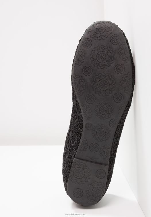 Anna Field kvinner ballettpumper svart P266L2079