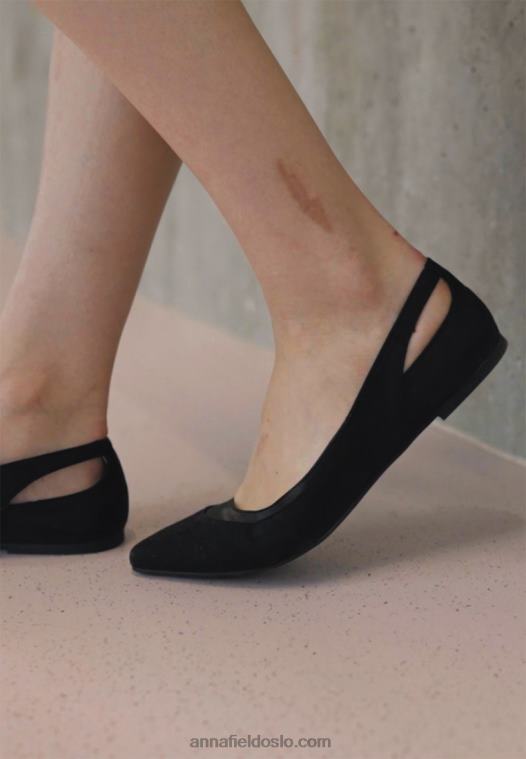 Anna Field kvinner ballettpumper svart P266L2089