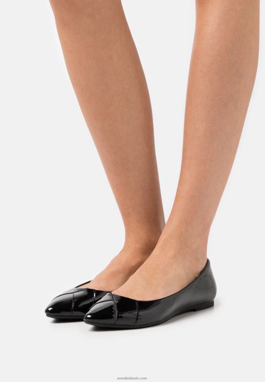 Anna Field kvinner ballettpumper svart P266L2117