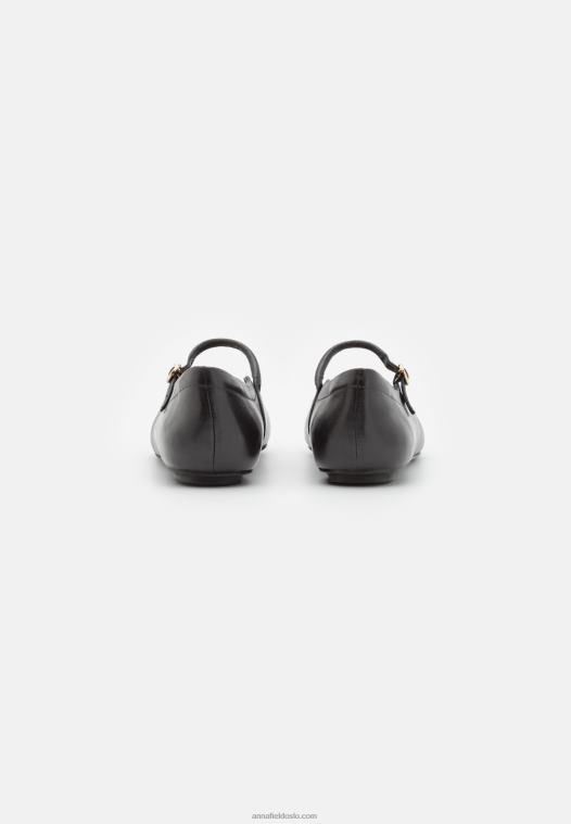 Anna Field kvinner ballettpumper svart P266L2124