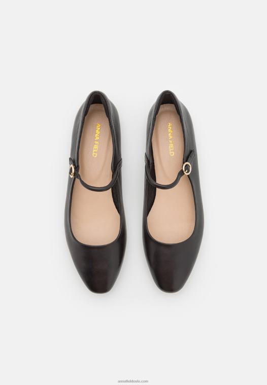 Anna Field kvinner ballettpumper svart P266L2124