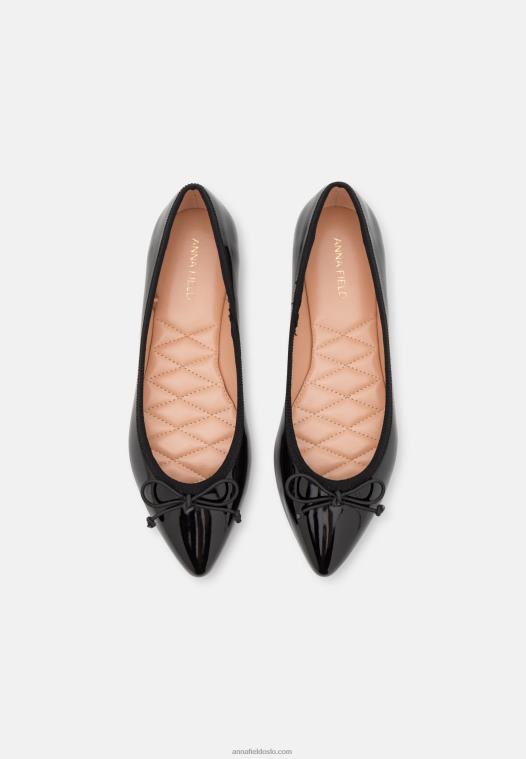 Anna Field kvinner ballettpumper svart P266L2140