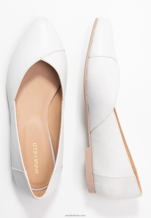 Anna Field kvinner skinnballerinaer ballettpumper hvit P266L2135