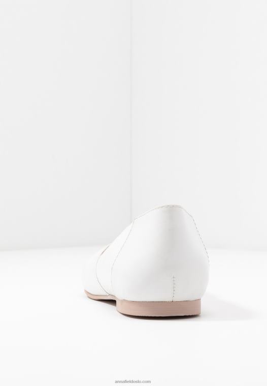 Anna Field kvinner skinnballerinaer ballettpumper hvit P266L2135
