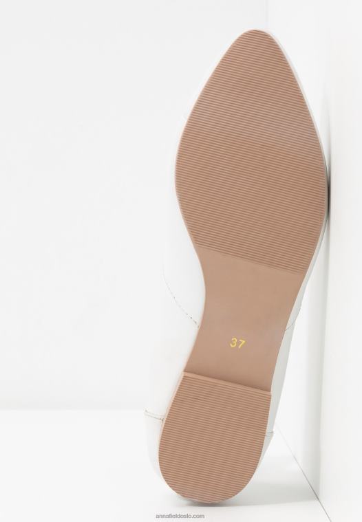 Anna Field kvinner skinnballerinaer ballettpumper hvit P266L2135