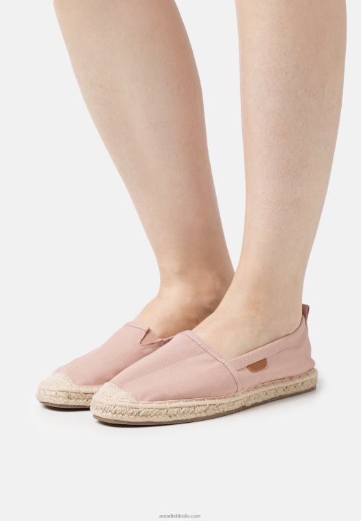 Anna Field kvinner espadriller rosa gullfarget P266L1838