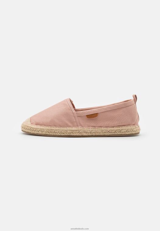Anna Field kvinner espadriller rosa gullfarget P266L1838