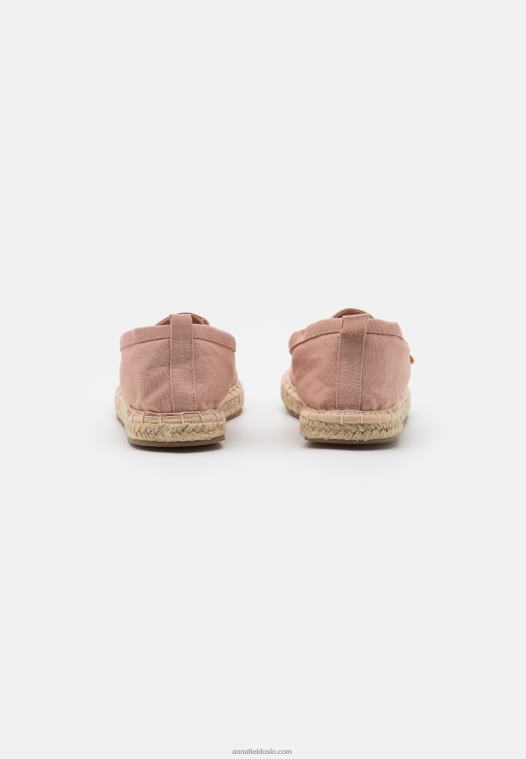 Anna Field kvinner espadriller rosa gullfarget P266L1838