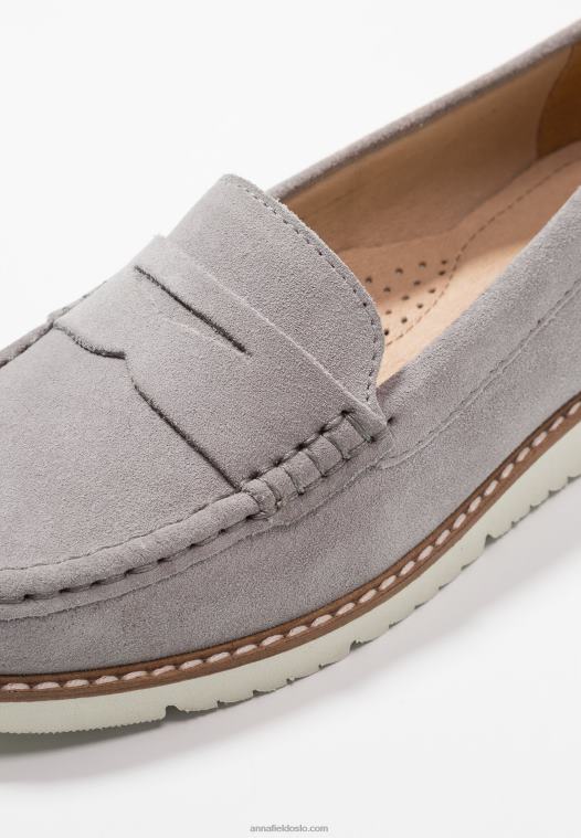 Anna Field kvinner komfort skinn slip-ons grå P266L1784