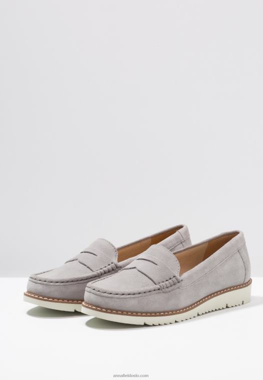Anna Field kvinner komfort skinn slip-ons grå P266L1784