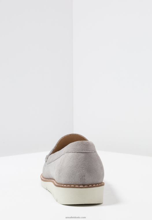 Anna Field kvinner komfort skinn slip-ons grå P266L1784