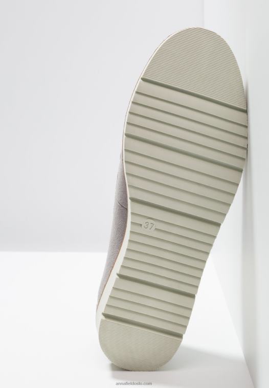 Anna Field kvinner komfort skinn slip-ons grå P266L1784