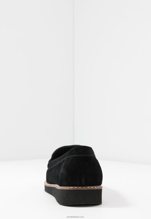 Anna Field kvinner komfort skinn slip-ons svart P266L1787