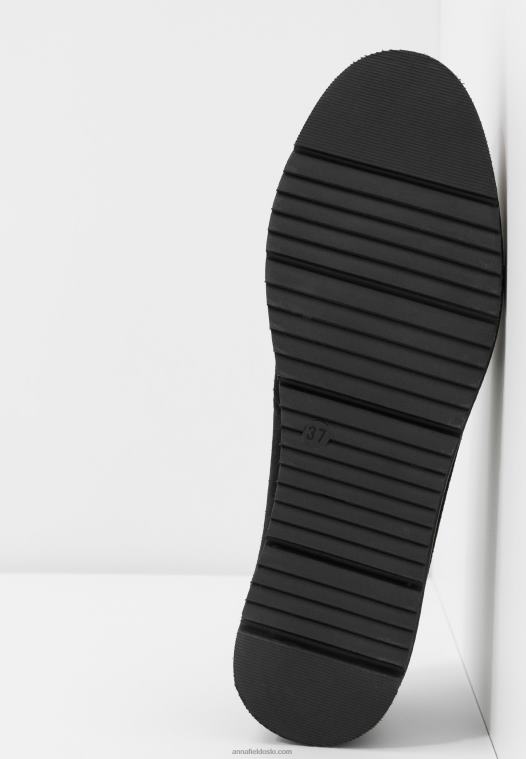 Anna Field kvinner komfort skinn slip-ons svart P266L1787
