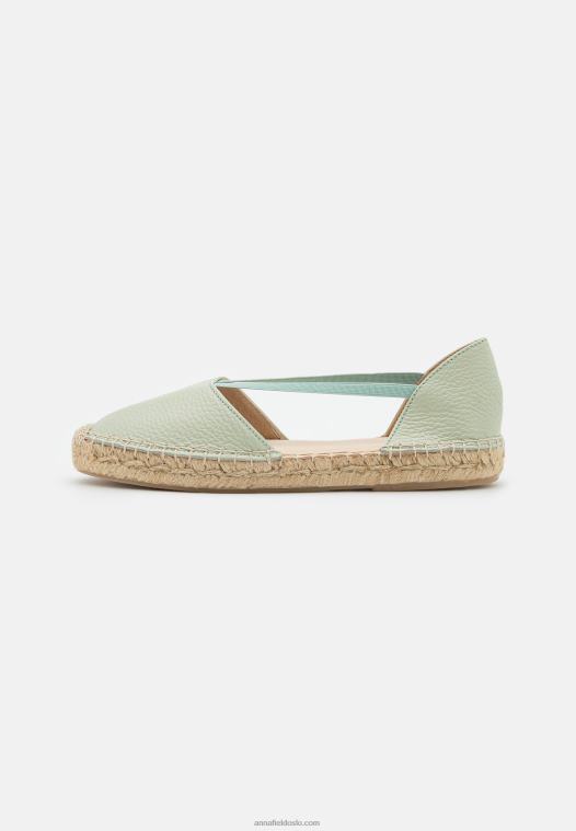 Anna Field kvinner lær espadriller mint P266L1846