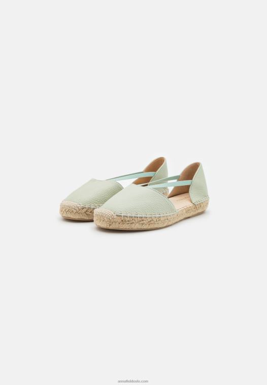 Anna Field kvinner lær espadriller mint P266L1846