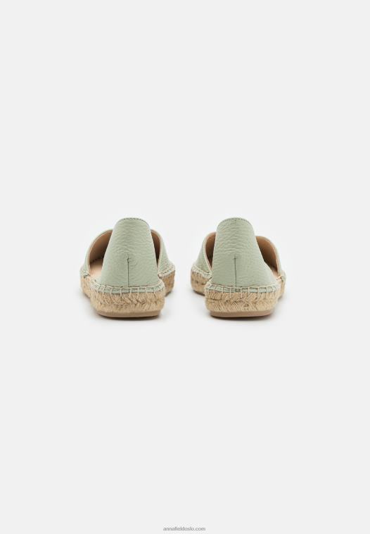 Anna Field kvinner lær espadriller mint P266L1846