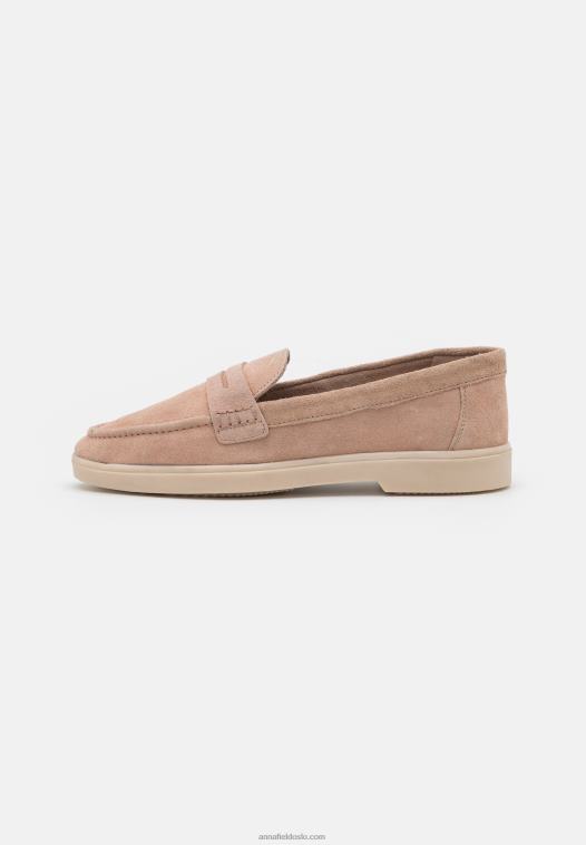 Anna Field kvinner skinn slip-ons beige P266L1779