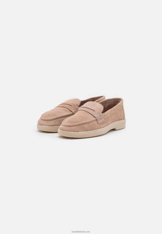 Anna Field kvinner skinn slip-ons beige P266L1779