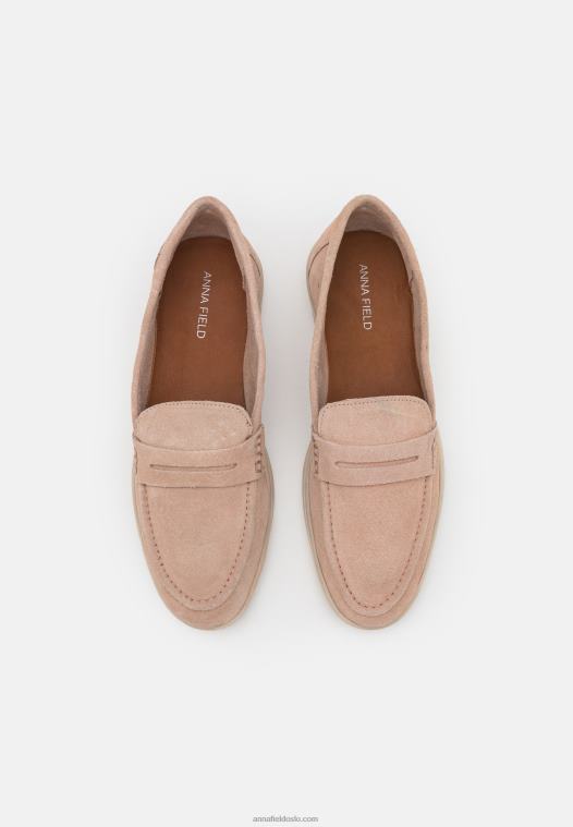 Anna Field kvinner skinn slip-ons beige P266L1779
