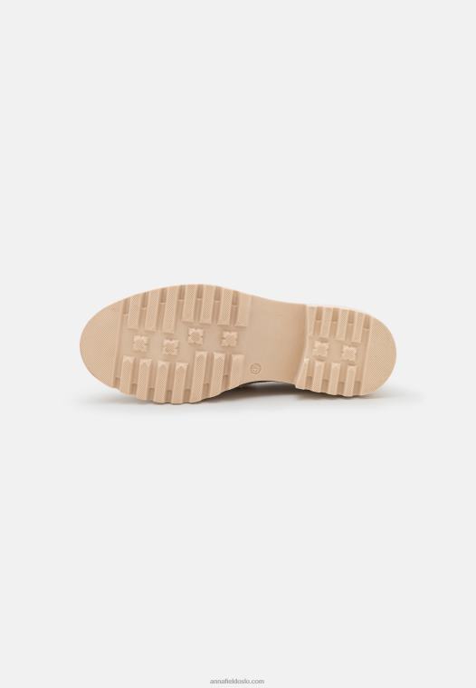 Anna Field kvinner skinn slip-ons beige P266L1807