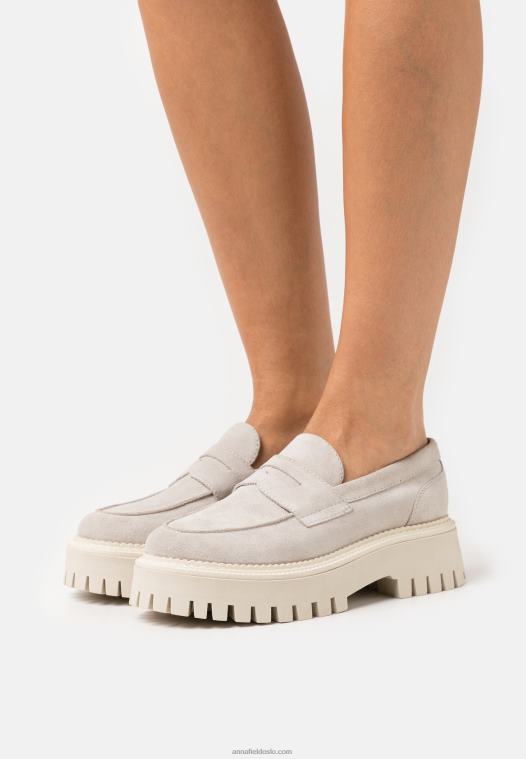 Anna Field kvinner skinn slip-ons beige P266L1808