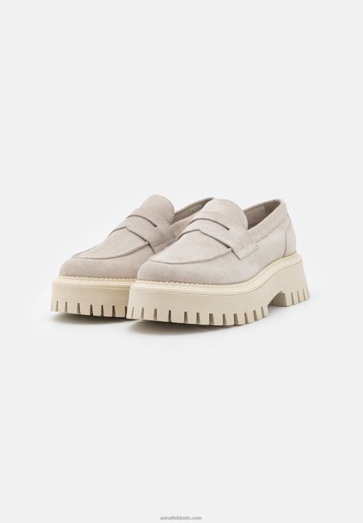 Anna Field kvinner skinn slip-ons beige P266L1808